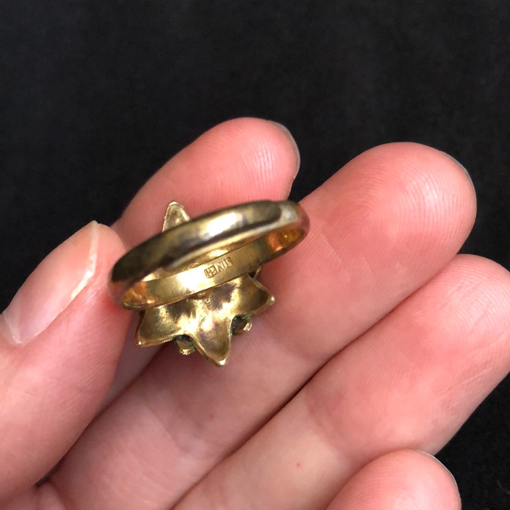 Blue Floral Cloisonne Ring - Picture 4 of 16